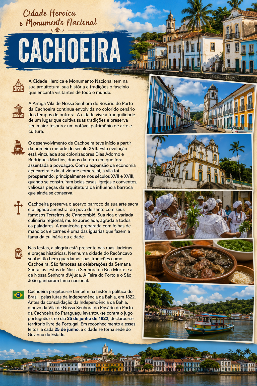 Cidade Heroica e Monumento Nacional CACHOEIRA em Cachoeira